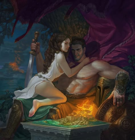 Aphrodite And Ares, Ares Aphrodite, Aphrodite Art, Aphrodite Goddess, Greek Mythology Gods, Greek Gods And Goddesses, Greek Myth, Ange Demon, Greek Mythology Art