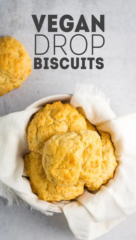 Vegan Drop Biscuits, Gluten Free Drop Biscuits, Vegan Biscuits And Gravy, Buttermilk Drop Biscuits, Drop Biscuits Recipe, Vegan Biscuits, Drop Biscuits, Tofu Scramble, Vegan Thanksgiving