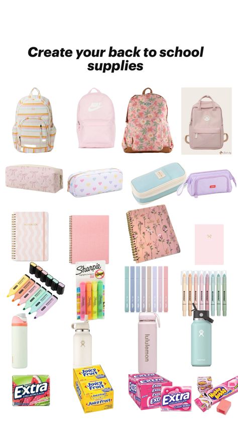 Cute School Ideas, Preppy Items, Funny Nicknames For Friends, Trip Essentials Packing Lists, Uni Essentials, December Mood, Middle School Supplies, Middle School Essentials, Road Trip Bag