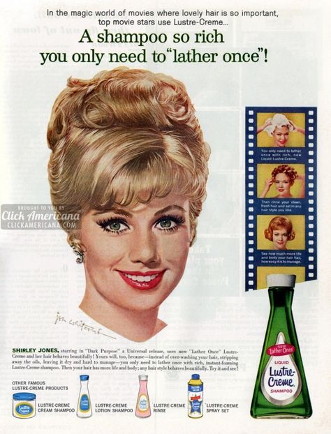 Natalie Wood, Janet Leigh & Shirley Jones for Lustre Creme  Read more at http://clickamericana.com/topics/beauty-fashion/natalie-wood-janet-leigh-shirley-jones-for-lustre-creme | Click Americana Female Godesses, 1960s Ads, 1960s Hairstyles, Jon Whitcomb, Vintage Hair And Makeup, Celebrity Advertising, Vintage Beauty Products, Tv Moms, 1970s Tv Shows