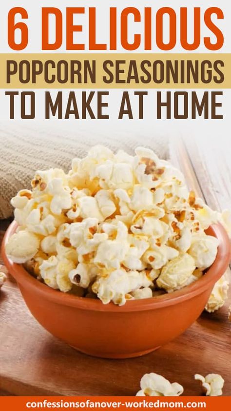 Popcorn Topping Recipes, Popcorn Flavoring Recipes, Popcorn Seasonings Diy, How To Make Flavored Popcorn, How To Season Popcorn, Seasoned Popcorn Recipes, Popcorn Salt Recipes, Popcorn Flavor Ideas, Popcorn Flavor Recipes