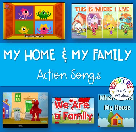 What better way to learn all about our families and our homes than through some fun Action Songs & Rhymes?! The songs in this post will get your kids grooving in no time at all. Enjoy! Family Songs For Preschool, Songs About Family For Preschoolers, Preschool Families Activities, Toddler Storytime, Best Nursery Rhymes, Preschool Family, Storytime Ideas, Music For Toddlers, Home Song