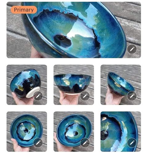 3x obsidian, bands 2x blue rutile, narrow bands over bl. Rt 2x seaweed Blue Rutile Oatmeal Glaze Combinations, Obsidian Glaze Combinations, Seaweed Glaze Combinations, Blue Rutile Glaze Combinations, Blue Rutile Glaze, Glazing Pottery, Blue Rutile, Glaze Combinations, Glaze Combos