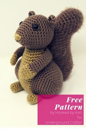 Amigurumi Forest Animals Free, Crocheted Squirrel Patterns Free, Crochet Squrriel, Free Squirrel Crochet Pattern, Amigurumi Squirrel Free Pattern, Squirrel Crochet Pattern Free, Crochet Squirrel Pattern Free, Crocheted Squirrel, Squirrel Amigurumi