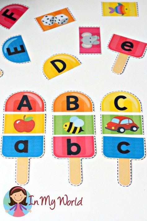 FREE Printable Popsicle Alphabet and Beginner Sounds Pack | Homeschool Giveaways Exit Games, Abc Activities, Alphabet Games, Preschool Literacy, Letter Activities, Preschool Education, Beginning Sounds, Alphabet Preschool, Education Motivation