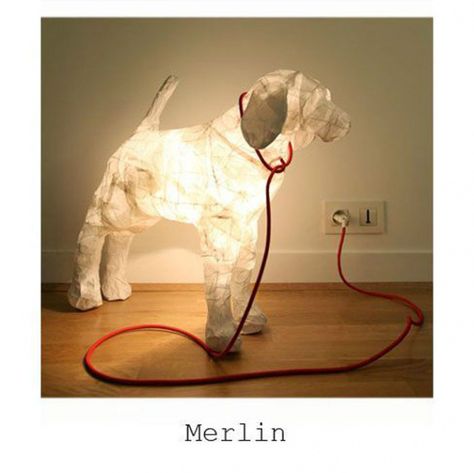 Marie Montagnier’s adorable dog lamps | Passion For Paper & Print Dog Lamp, Animal Lamp, Paper Dogs, Dog Light, Folding Origami, Cool Lamps, Paper Animals, Design Industrial, Dog Decor