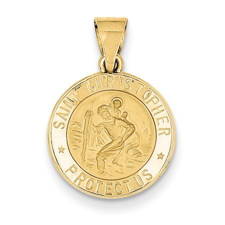 St Michael Pendant, St Christopher Medal, St Christopher Pendant, St Christopher, Saint Christopher, Hot Jewelry, Gold Diamond Jewelry, Yellow Gold Pendants, Gold Polish