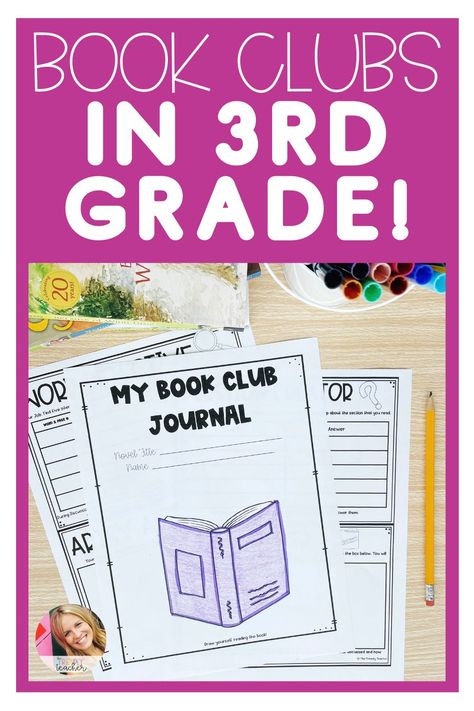 Use book clubs at the end of the year to engage your 3rd grade students in reading! Book clubs are a great way to grow readers and help students think critically about reading. This book club resource includes student book club jobs, and planning pages for assigning different chapters! Book Clubs Elementary School, Book Clubs 3rd Grade, Elementary Book Club Activities, Third Grade Book Clubs, Third Grade Novel Study, Teaching Setting 4th Grade, Novel Studies For 3rd Grade, Second Grade Novel Study, Book Club Elementary School