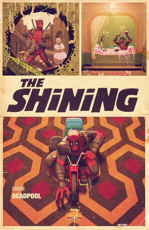 The Shining Fanart, The Shining Art, Deadpool Chimichanga, Deadpool Fanart, Deadpool Funny, Deadpool Art, Deadpool And Spiderman, Deadpool Comic, Deadpool Wallpaper