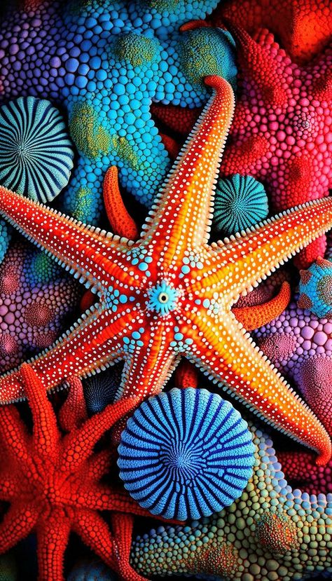 Starfish Colors, Underwater Art, She Sells Seashells, Awesome Pictures, Sea Shore, Ap Art, Ocean Creatures, Beautiful Animals, Ocean Life