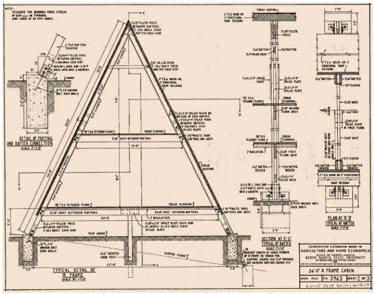 30 free cabin plans for DIY...    A-frame cabin drawing #Amazmerizing A Frame Cabin Plans, Triangle House, A Frame Cabins, Cabin Tiny House, A Frame House Plans, Vintage Cabin, Patio Roof, A Frame Cabin, A Frame House