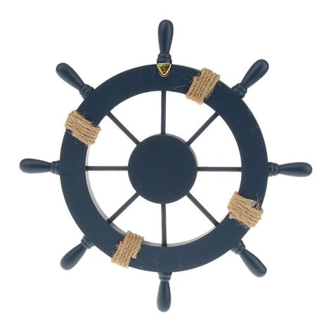 WINOMO Wooden Nautical Wall Decor Boat Rudder Home Decor Wall Pendant Decor Deep Blue ** You could find even more information by seeing the image link. (This is an affiliate link). #walldcorideas Boat Rudder, Fish Net Decor, Boat Steering Wheel, Nautical Curtains, Sailing Decor, Nautical Furniture, Wall Pendant, Teal Wall Art, Painted Driftwood