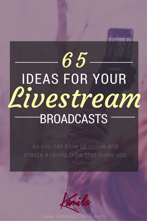 65 Ideas for your Livestream Broadcast Topics | Heart Behind Hustle Youtube Live, Online Event, Facebook Live, Big News, Facebook Marketing, Instagram Live, Run Out, Live Broadcast, Of Ideas