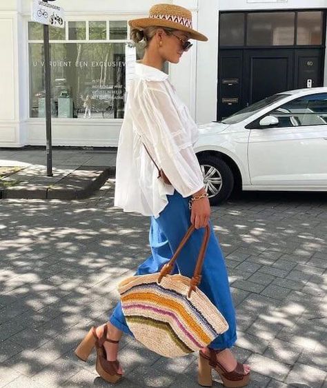 Straw Fedora Hat Outfit, Straw Fedora Outfit, Straw Hat Aesthetic, Boater Hat Outfit, Beach Hats Outfit, Straw Hat Outfit, Fedora Hat Outfit, Hat Outfit Ideas, Straw Hats Outfit