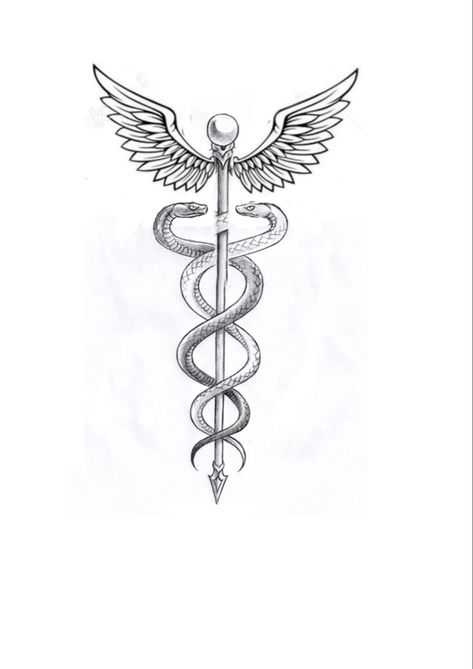 Chiropractor Tattoo, Emergency Medicine Tattoo, Doctor Tattoo Ideas Medical, Physical Therapy Tattoo, Nurse Symbol Tattoo, Hospital Tattoo, Medicine Tattoo Ideas, Asclepius Tattoo, Medicine Tattoo