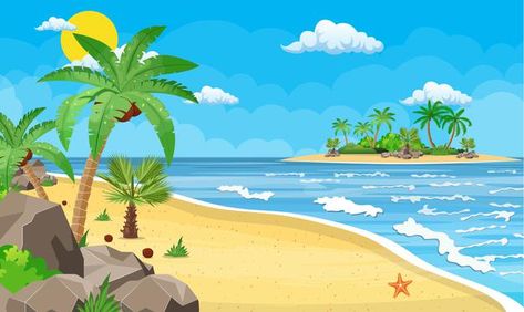 African Elephant Photography, Coconut Tree Design, Tree Wallpaper Iphone, Beach Cartoon, Vector Landscape, Elephant Photography, Elephant Artwork, Palm Trees Wallpaper, Beach Clipart