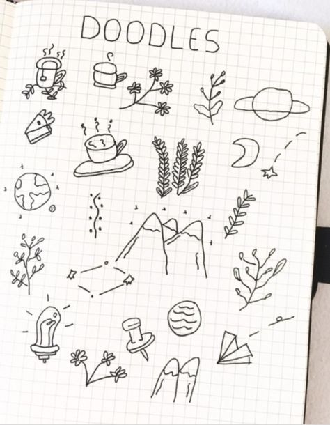 Simple Doodles Drawings Creative, Doddleoddle Art, Tumblr Pattern, Doodles Ideas, Planner Doodles, Doddle Art, Note Doodles, Hand Doodles, Cute Easy Doodles