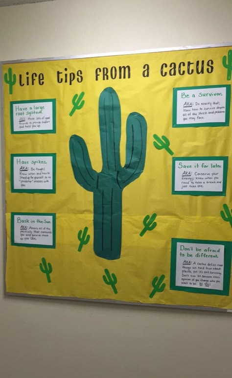 RA Bulletin board encouraging students. Desert theme Stick Together Bulletin Board, Encouraging Bulletin Boards, Desert Bulletin Board Ideas, Desert Classroom, Desert Theme, Desert Bulletin Board, Desert Theme Bulletin Boards, Desert Classroom Theme, Ra Educational Bulletin Boards