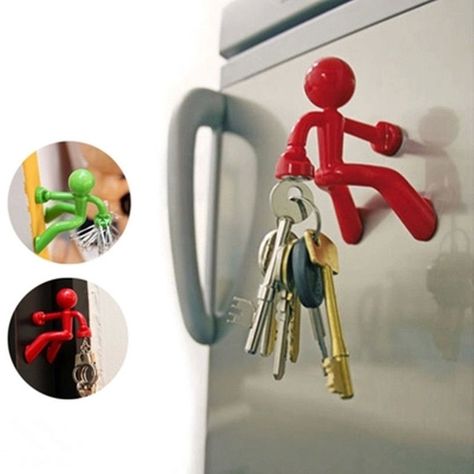 Magnetic Key Holder, Drukarka 3d, 3d Ideas, Mens Gadgets, Man Office, Work Space Organization, Office Supply Organization, Cool Inventions, Home Gadgets