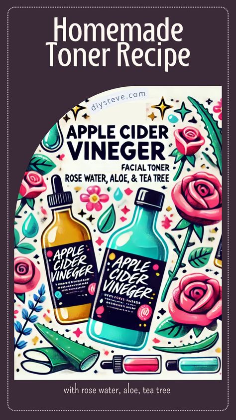 Tone and balance your skin with this apple cider vinegar and rosewater toner. The perfect refreshing fall skincare essential! #ACVToner #DIYToner #FallSkincare #NaturalToner" Acv Toner, Benefits Of Witch Hazel, Apple Cider Vinegar Toner, Rose Water Diy, Homemade Toner, Diy Apple Cider, Fall Skincare, Diy Toner, Rose Water Toner