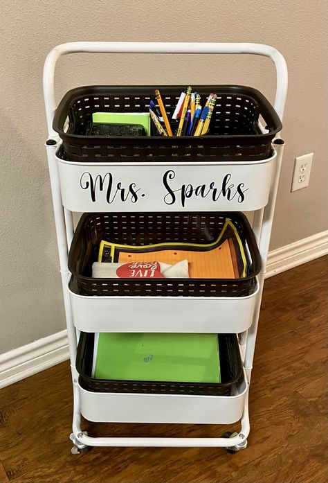 Teacher Cart, Classroom Prep, Shelves For Kitchen, Teacher Table, Organization Cart, Multifunctional Storage, Utility Cart, My Teacher, Teacher Teacher