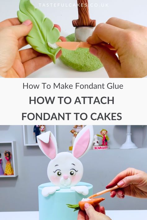 🌟 Learn the Ultimate Cake Decorating Hack! 🌟    Discover how to stick fondant to fondant cakes with and without glue. Learn the secrets to attach fondant securely and move it without ruining your cake. learn how to make the strongest edible glue for all your fondant decorations. Check out the blog and cake decorating tutorial here:    🔗     #CakeDecorating #Fondant #EdibleGlue #CakeTips #FondantHacks #BakingTutorial #CakeDesign Fondant Cake Decorating Ideas, Making Fondant Decorations, Printable Fondant Templates, Diy Fondant Cake Topper, Easy Fondant Decorations For Beginners, Fondant Cakes For Beginners, How To Make Fondant For Beginners, Fondant Decorations For Beginners, How To Work With Fondant