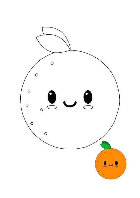 You can find here 2 free printable coloring pages of kawaii orange. Kawaii coloring pages collection in excellent quality for kids and adults. Food Coloring Sheets, Kids Colouring Printables, Kawaii Orange, Kawaii Coloring Pages, Cupcake Coloring Pages, Arte Aesthetic, Free Printable Coloring Sheets, Kawaii Fruit, Fruit Coloring Pages