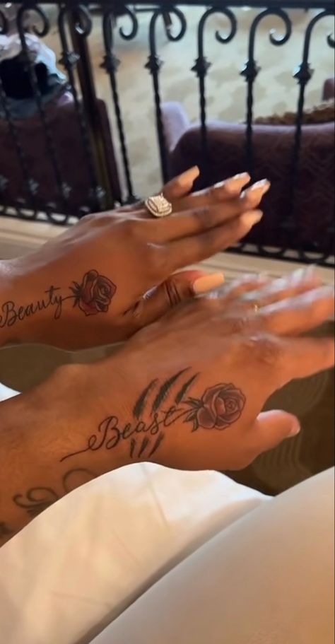 Matching Arm Tattoos Best Friends, Him And Hers Tattoos, Matching Tattoos For Best Friends Black Women, Matching Tats For Couples Black, Matching Boyfriend And Girlfriend Tattoo, Black Couples Matching Tattoos, Matching Tattoos For Boy Best Friends, Boyfriend Girlfriend Matching Tattoos, Matching Tattoo For Best Friends