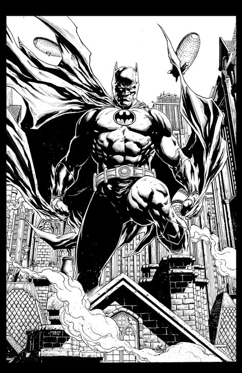 Detective Comics 1000 Variant Cover | Jason Fabok David Finch, Superhero Coloring, Black And White Comics, Comic Book Art Style, Univers Dc, Batman Artwork, Arte Dc Comics, Batman Comic Art, Batman Universe