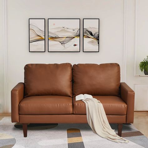 Small Leather Loveseat, Living Room Seating Arrangement, Leather Living Room Furniture, Leather Living Room, High Quality Sofas, Leather Sofa Living Room, Faux Leather Sofa, Modern Leather Sofa, Modern Couch