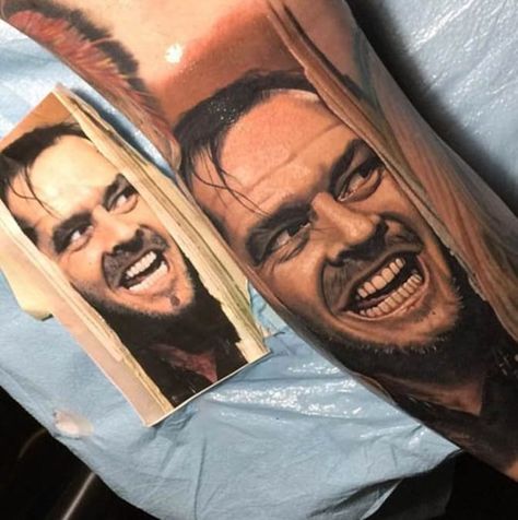 The Shining Tattoo, Here's Johnny The Shining, Tattoos Polynesian, Nikko Hurtado, Tattoos Hand, Horror Movie Tattoos, Famous Tattoo Artists, Tattoos Black, Tattoos Arm