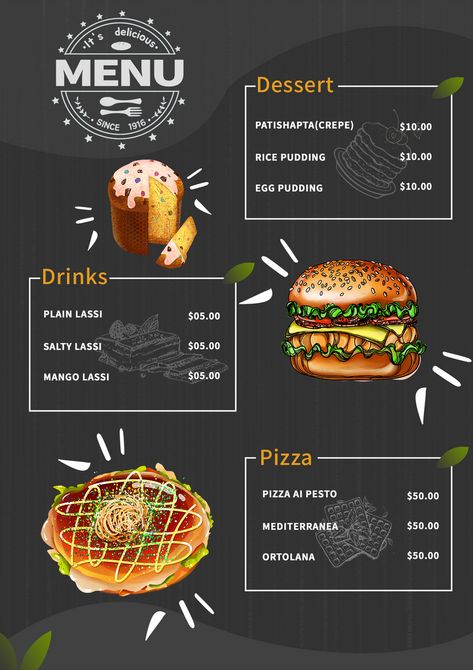 clipart style snack food menu#pikbest#templates Snack Menu Design, Catalog Design Layout, Tea Logo, Menu Layout, Cartoon Food, Food Menu Template, Menu Designs, Splash Images, Snack Shop