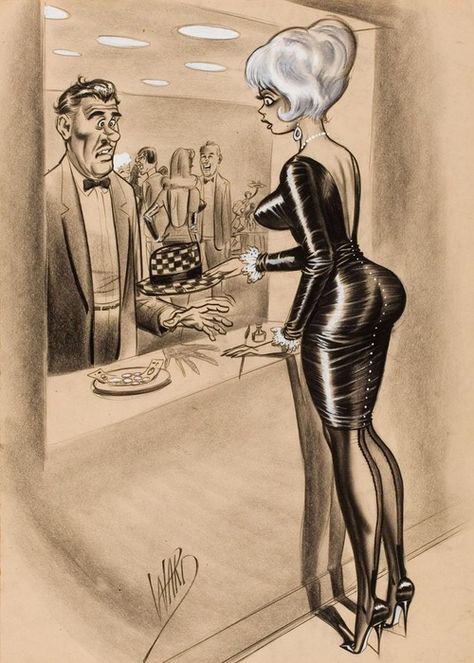 Photo Bill Ward Art, Eric Stanton, Bill Ward, Glamour Art, Art Jokes, Male Magazine, Classic Image, Good Girl, Pin Up Art