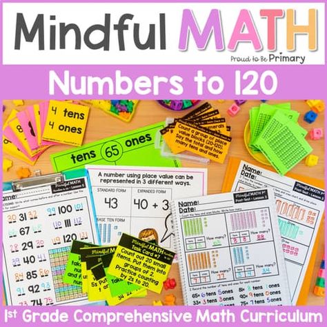 Grade 1 Math Numbers to 100 & 120 - First Grade Place Value, Skip Counting Unit Math First Grade, 100th Day Of School Activities, Hundred Chart, Grade 1 Math, Math Journal Prompts, Numbers To 100, Teach Numbers, Math Fluency, Counting To 100