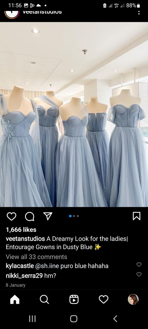 Tulle Entourage Dress, Dusty Blue Tulle Dress, Entourage Gowns Bridesmaid, Tulle Gown Bridesmaid, Wedding Entourage Gowns, Dusty Blue Gown, Sparkle Bridesmaid Dress, Entourage Gowns, Blue Bridesmaid Gowns