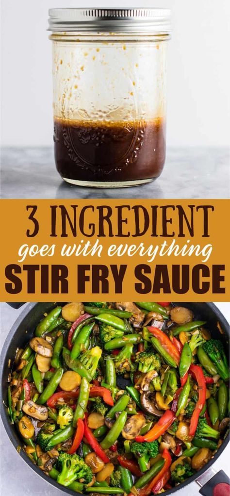 Homemade Stir Fry Sauce Healthy, Basic Stir Fry Recipe, Easy Healthy Stir Fry Sauce, Healthy Asian Sauce, Asian Sauce Recipes Stir Fry, Stir Fry Sauce Recipe Easy, Best Stir Fry Sauce Recipe, Stirfry Sauces, Basic Stir Fry Sauce