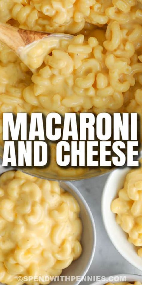 Mac And Cheese With Ham, Mac And Cheese Casserole, Cheddar Mac And Cheese, Stovetop Mac And Cheese, Easy Mac And Cheese, Homemade Garlic Bread, Macaroni Cheese Recipes, Spend With Pennies, Cheesy Pasta