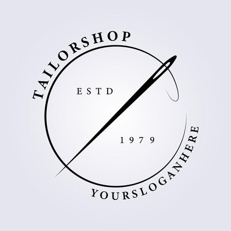 Tailor Shop Logo, Seamstress Logo, Logo Professional, Tailor Shop, Vector Illustration Design, Unique Fonts, Shop Logo, Design Inspo, Creative Market