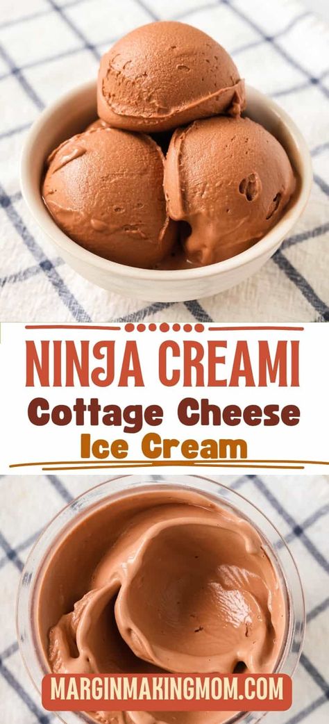 This delicious Ninja Creami chocolate cottage cheese ice cream is a healthy dessert option, even for those who don't like cottage cheese! It's rich and creamy, despite being low in fat and sugar, plus it's higher in protein! You'll love this easy recipe! Low Carb Creami Ninja Recipe, Carnivore Ninja Creami Recipes, Ninja Creami Low Carb Ice Cream Recipes, Ninja Creami Recipes With Cottage Cheese, Ice Cream Made With Cottage Cheese, Ninja Creami Cottage Cheese Ice Cream, Cottage Cheese Ninja Creami Recipes, Cottage Cheese Ice Cream Ninja Creami, Ninja Protein Ice Cream Recipes