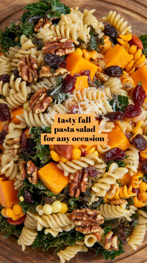 Discover how to prepare a vibrant autumn pasta salad packed with fresh, seasonal produce for a healthy, flavorful dish that’s ideal for any occasion. Pasta Salad For Thanksgiving Dinner, Pasta Salads For Thanksgiving Dinner, Thanksgiving Cold Pasta Salad, Roasted Veg Pasta Salad, Pasta Salad Recipes For Thanksgiving, Autumn Pasta Salad, Pumpkin Pasta Salad, Thanksgiving Pasta Salad, Winter Pasta Salad