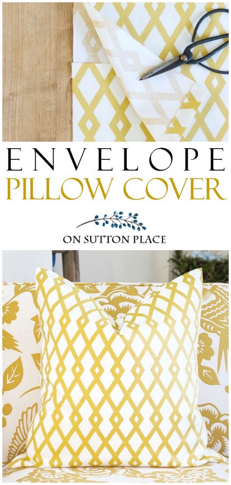 Envelope Pillow Cover Tutorial, Pillow Cover Tutorial, Envelope Pillow Cover, Pillow Covers Tutorial, Homemade Pillows, Envelope Pillow, Sewing Room Storage, Pillow Covers Pattern, Trendy Sewing Projects