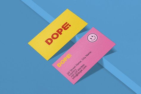 Playful Business Card, Funky Business Cards, Card Branding Design, Card Mockup Free, Yellow Branding, Brand Guidelines Design, Fitness Branding, Cream Packaging, Food Project