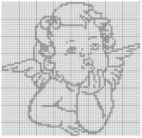 Angel Tapestry, Christian Cross Stitch, Cross Stitch Angels, Graph Crochet, Filet Crochet Charts, Crochet Motif Patterns, Pixel Crochet, Tapestry Crochet Patterns, Pola Kristik