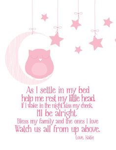 Childrens Bedtime Prayer, Sunshine Poem, Bedtime Quotes, Bedtime Prayers For Kids, Elephant Valentine, Nighttime Prayer, Owl Nursery Decor, Childrens Prayer, Bedtime Prayers