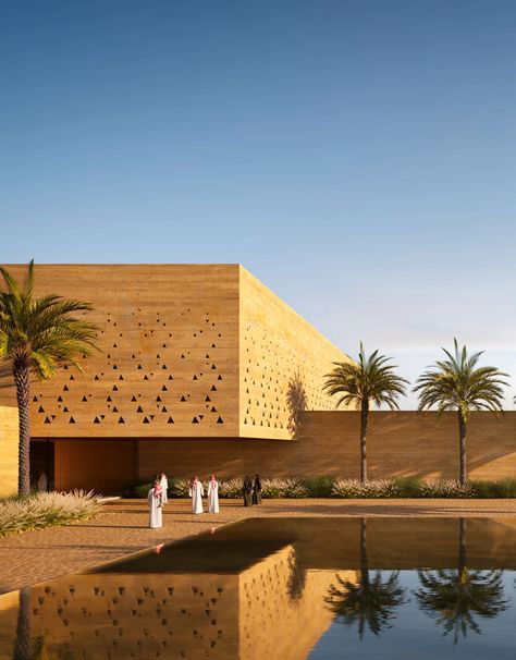 SAUDI ARABIA EQUESTRIAN CLUB | Estudio Ramos Najdi Architecture, Facade Architecture Design, Architecture Presentation Board, Archi Design, Areas Verdes, Mosque Architecture, Rammed Earth, Home Design Plan, Modern Urban