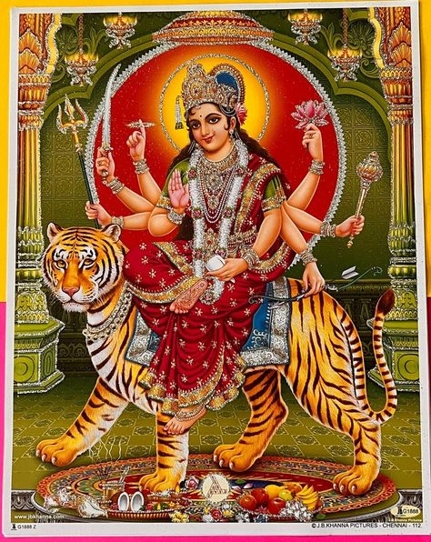 Buy Navdurga Photo Print Durga Mata Picture Sheravali Mata With Online in India - Etsy Durga Mata Photo, Nav Durga Image, Nav Durga, Mata Ji, Bride Groom Poses, Ma Durga, Durga Mata, Durga Picture, Durga Ji