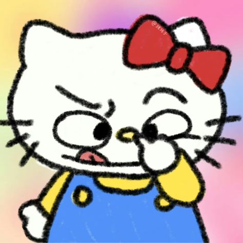 Meme Hello, Hello Kitty Gif, Hello Kitty Funny, Animal Restaurant, Silly Doodles, Hello Memes, Hello Kitty Photos, Hello Kitty Videos, Funny Aesthetic