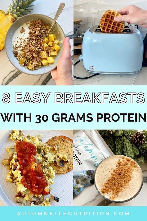 30 Grams Of Protein Breakfast, 100 Grams Of Protein, Blueberry Cottage Cheese, Autumn Bates, 2024 Diet, Easy High Protein Breakfast, Cottage Cheese Bowl, High Protein Breakfast Ideas, Protein Breakfast Ideas