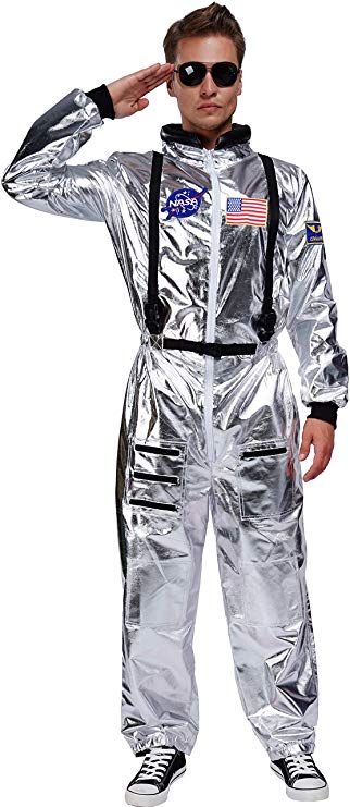 Astronaut Halloween, Ski Suit Mens, Astronaut Costume, Party Outfit Men, Metallic Jumpsuits, Nasa Logo, Space Cowboys, Snowboarding Outfit, Jumpsuit Men