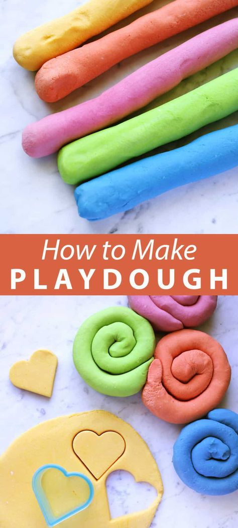 How to Make Playdough - Childhood Magic Make Playdough, Play Doh Tools, Cooked Playdough, Diy Playdough, Glass Containers With Lids, Homemade Playdough Recipe, Measuring Ingredients, Playdough Recipe, Homemade Playdough